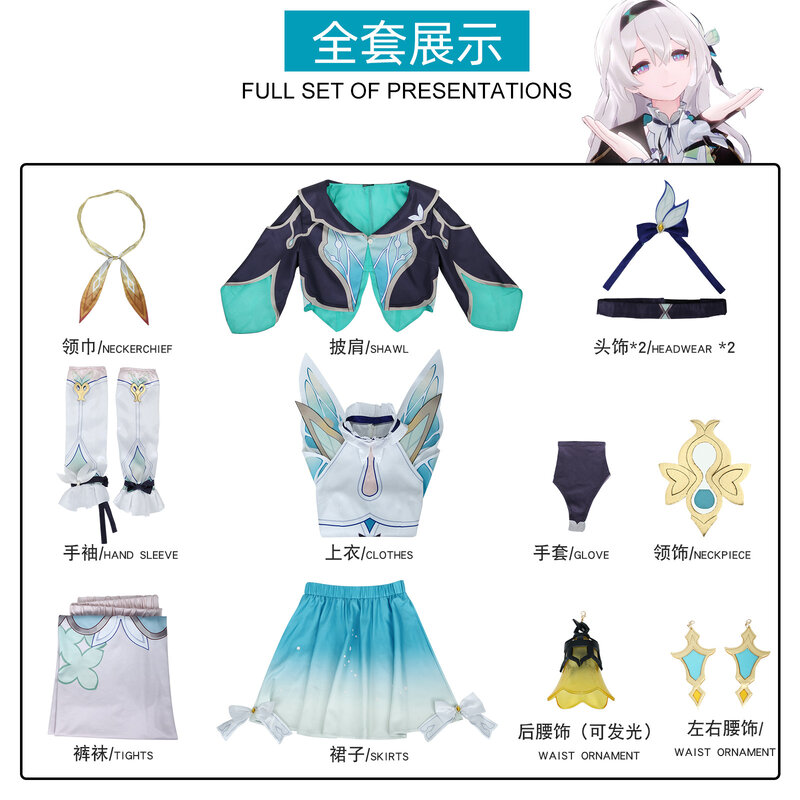 Firefly Cosplay Costume Honkai Star Rail Carnival Uniform Wig Anime Halloween Costumes Men Game Character Outfits