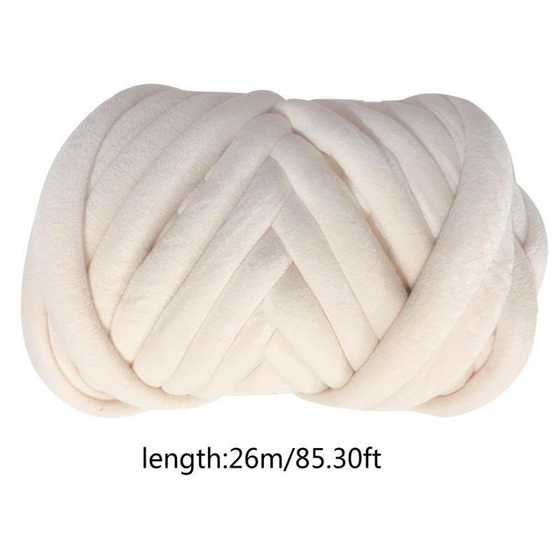 Hilo de tejer para el brazo, hilo suave Extra de algodón lavable, hilo gigante voluminoso, línea súper gruesa, tejido de algodón, mantas hechas a mano, nudo