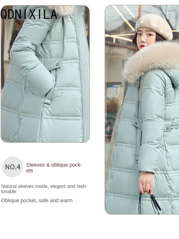 Jaket kebesaran wanita, jaket parka kasual Korea lengan panjang tebal baru musim gugur dan dingin 2024
