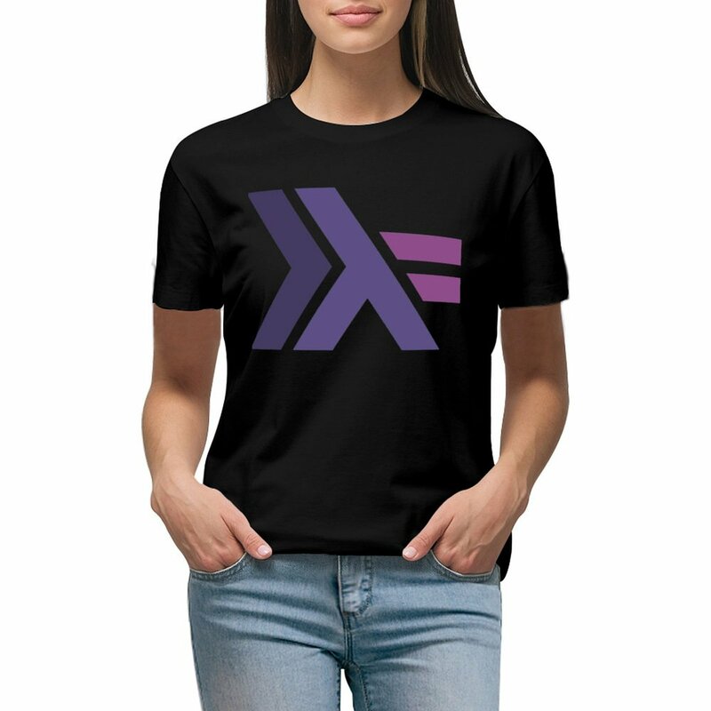 Haskell-女性のための特大のTシャツ,韓国のファッション,夏のトップ