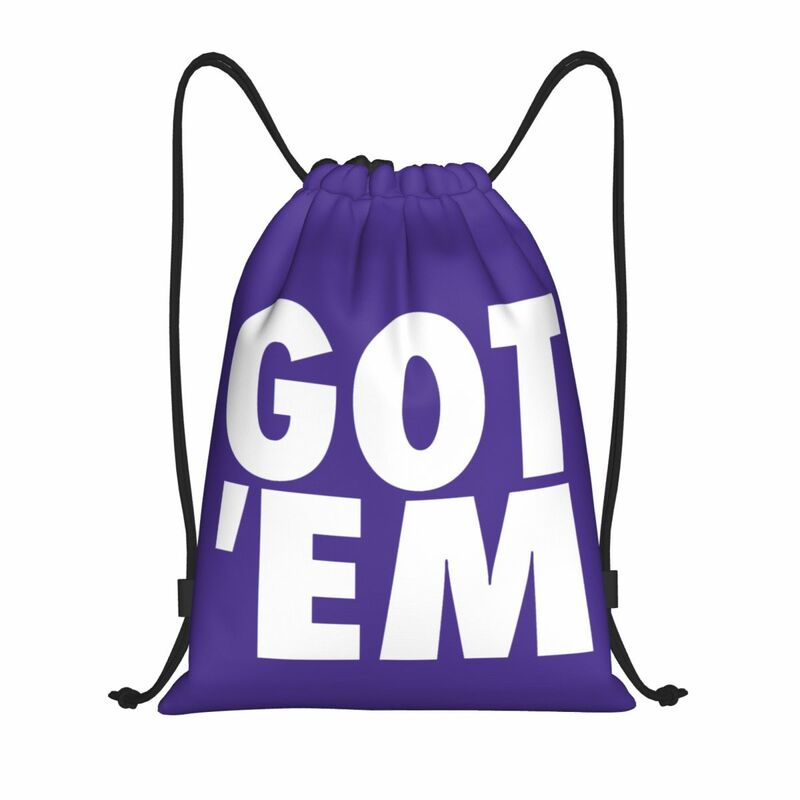 Custom Got Em Drawstring Backpack Bags Women Men Lightweight Gym Sports Sackpack Sacks for Yoga