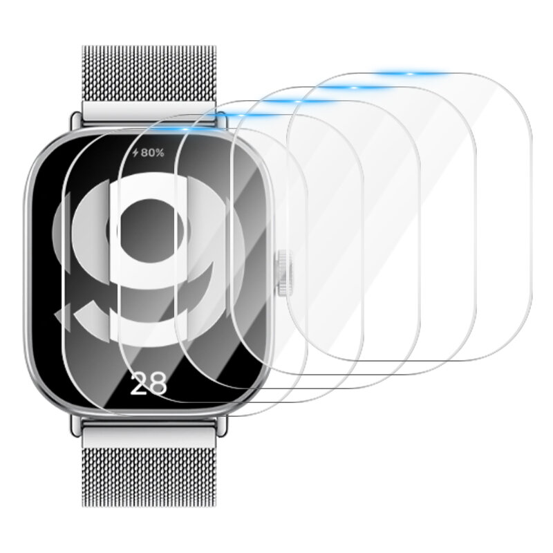 กระจกนิรภัยสำหรับนาฬิกา Xiaomi redmi Watch 4, นาฬิกาอัจฉริยะหน้าจอ HD ป้องกันรอยขีดข่วนสำหรับ Mi redmi Watch 4ฟิล์มป้องกัน