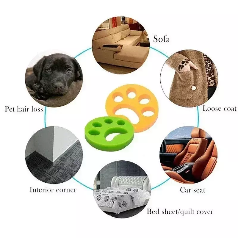เครื่องซักผ้าแบบนำกลับมาใช้ใหม่ได้สำหรับสัตว์เลี้ยงที่ดักขนผ้ากำมะหยี่สำหรับสุนัขและแมวลูกบอลซักผ้า