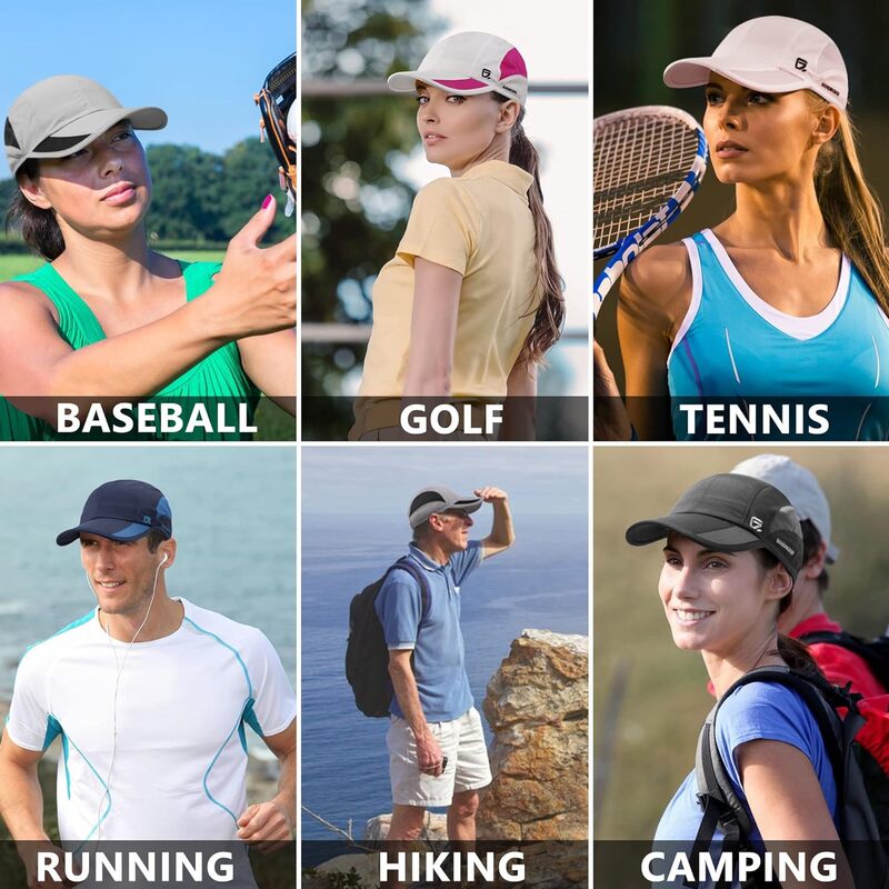 GADIEMKENSD-قبعة بيسبول رياضية للرجال والنساء ، جري ، عرق ، جولف ، سريعة الجفاف ، أحادية اللون ، قبعة شبكية سناباك ، واقي ، صيفي