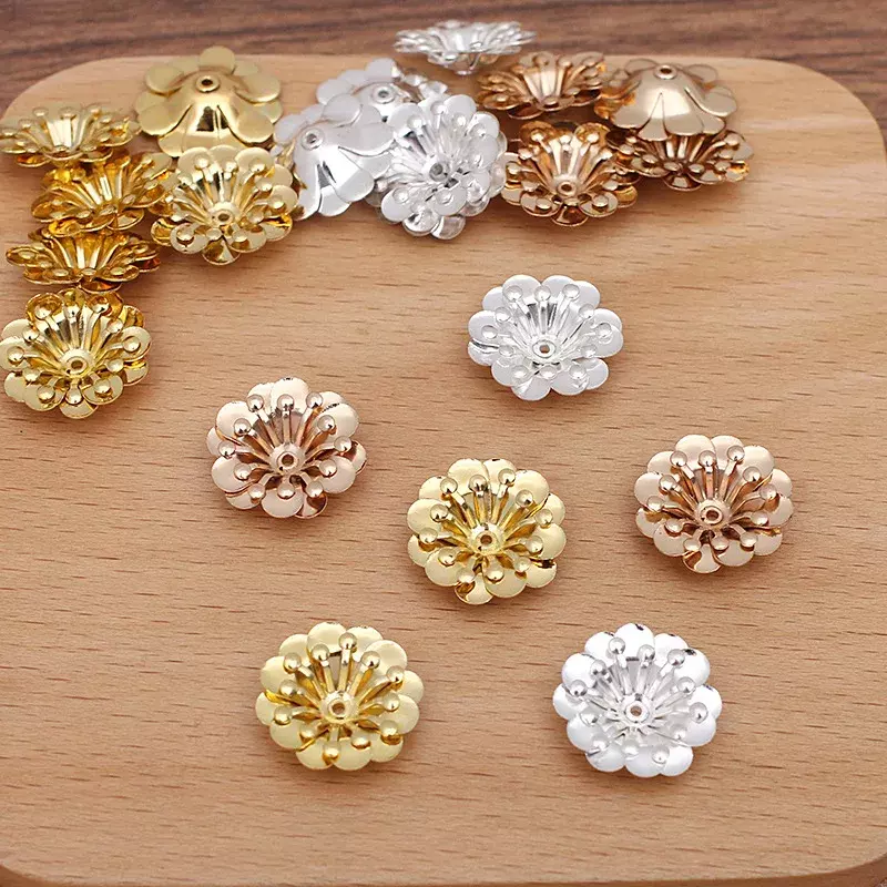 BoYuTe (50 Pieces/Lot) 5*16mm Metal Brass Combined Flower Materials Handmade Diy Jewelry Accessories Wholesale