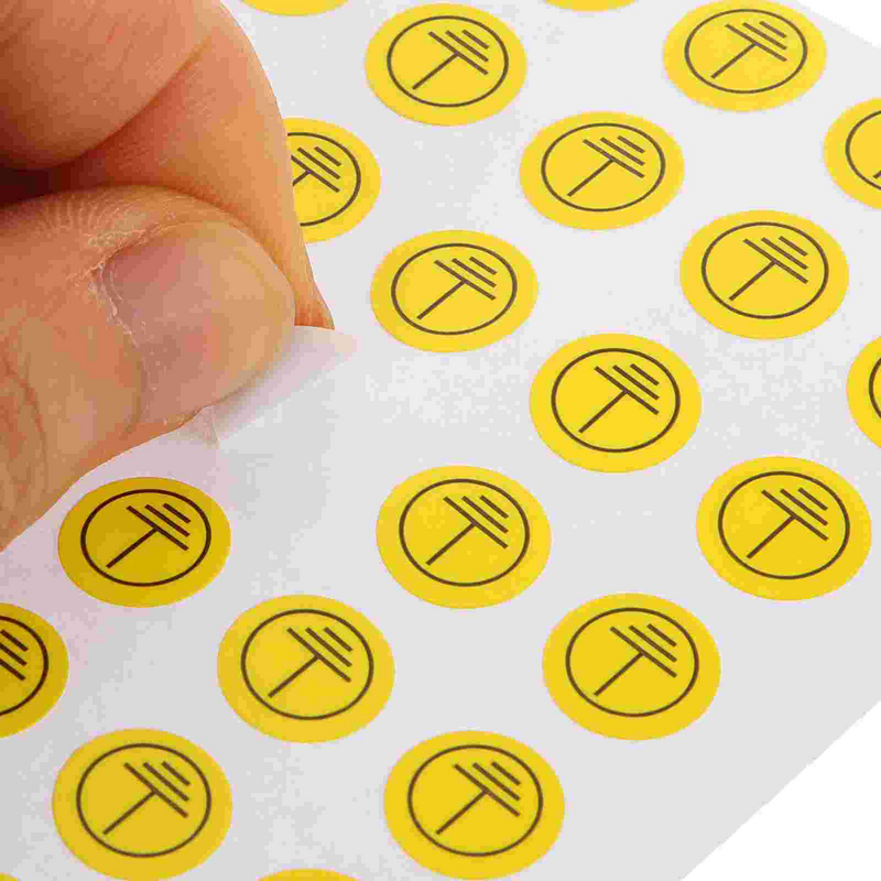 800pcs Earth Ground Symbol Signs Machinery Grounding Warning Decals Warning Electrical Stickers
