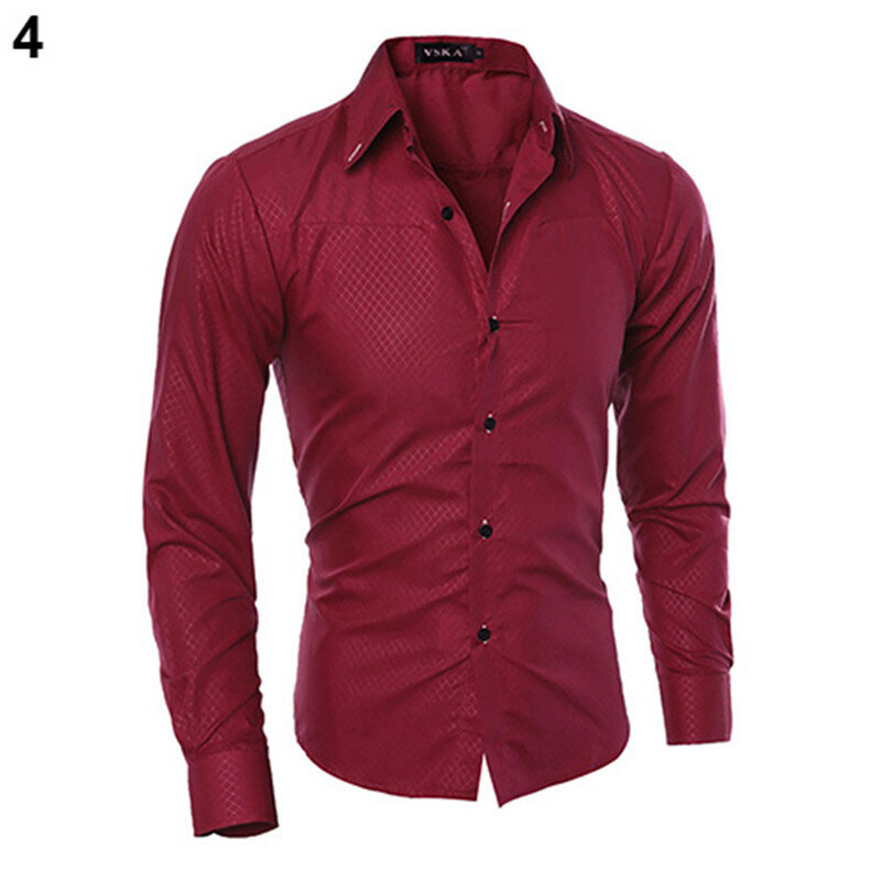 Camisa de lujo para hombre, estilo de negocios, ajustada, suave, cómoda, ajustada, manga larga, informal, regalo, novedad