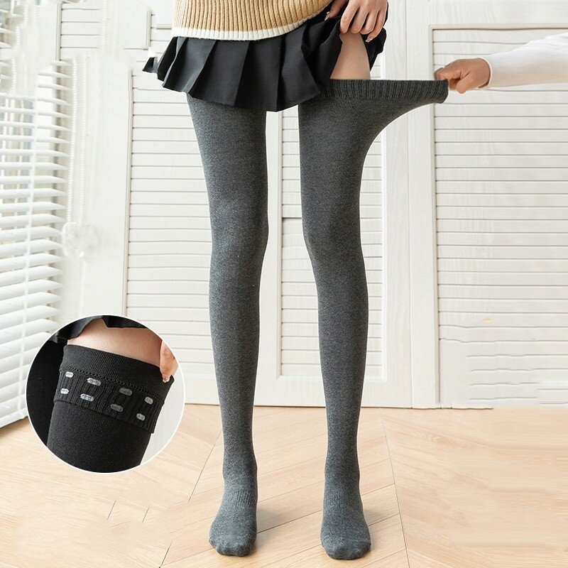 Sexy nero bianco Soild colore calze lunghe donna sopra il ginocchio coscia alta sopra le calze al ginocchio Lolita calze al ginocchio calde da donna