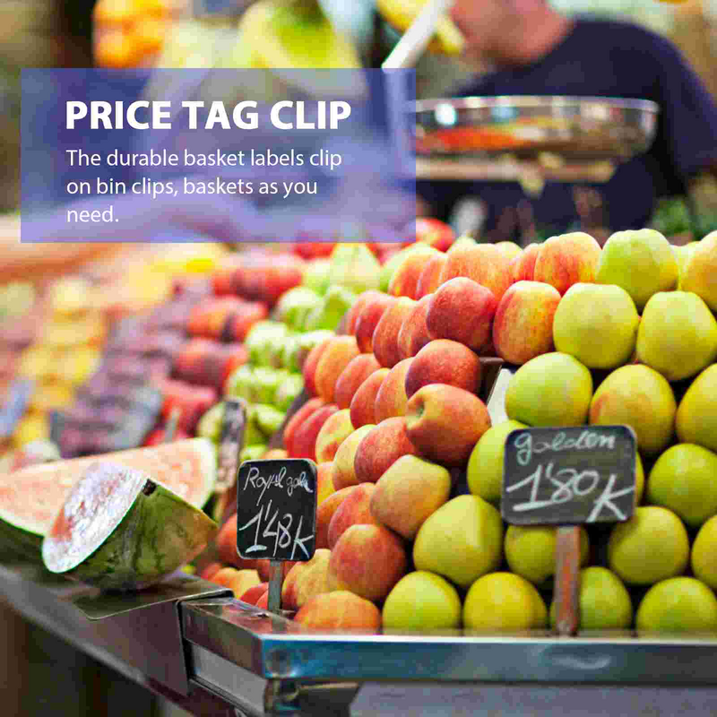 Soporte de exhibición de precios para frutas y verduras, soporte de exhibición de mercancía, Clips para etiquetas, 12 piezas
