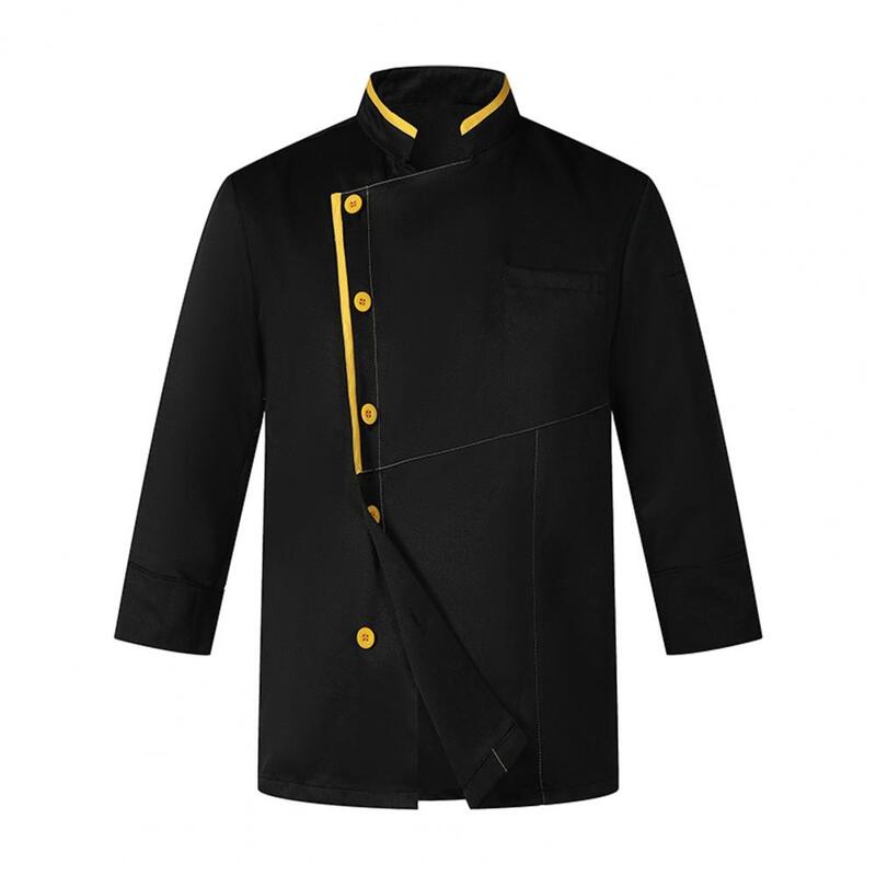 Модный наряд шеф-повара, дышащее пальто шеф-повара, устойчивое к пятнам, форма шеф-повара для кухни, ресторана, короткое пальто для готовки, для комфорта