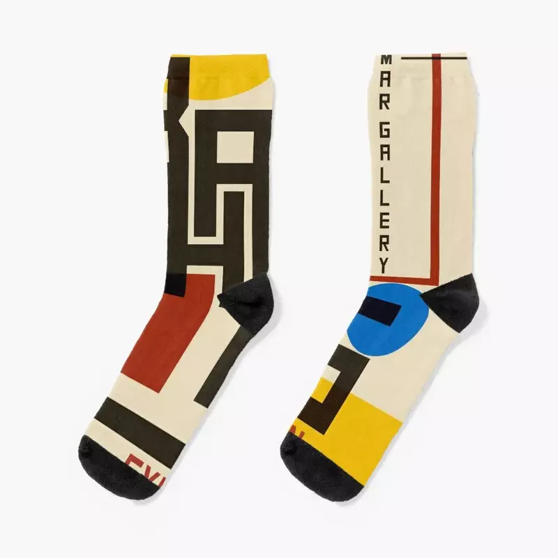 Bauhaus Poster I calzini regali divertenti designer calzini da uomo all'ingrosso personalizzati da donna