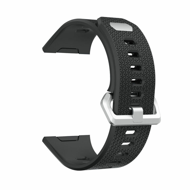 Pulseira de relógio de silicone macio para fitbit iônico pulseiras substituição acessórios relógio inteligente pulseira de pulso 2 tamanho
