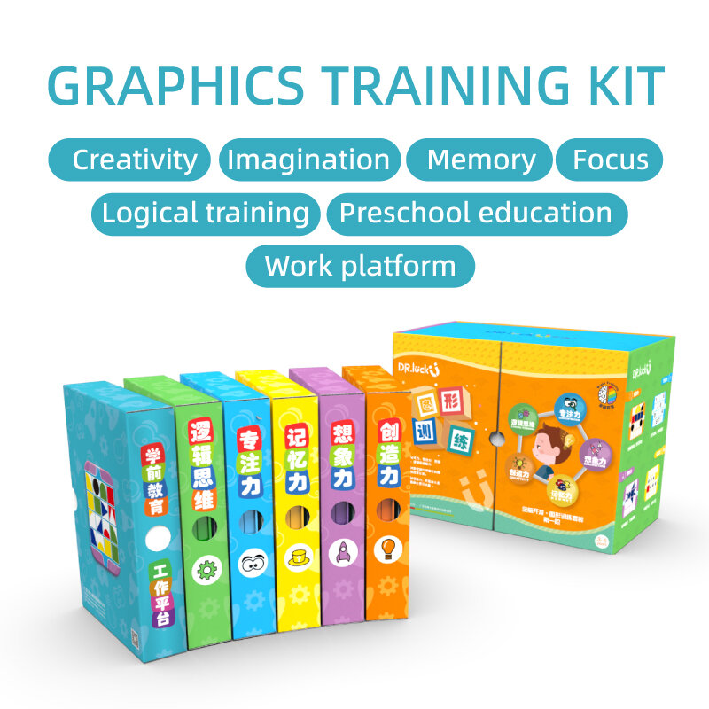 Pelatihan 5 Jenis Kemampuan Kit Pelatihan Grafis Mainan Blok Bangunan Mainan Montessori Seluruh Otak Mainan Pendidikan Pengembangan