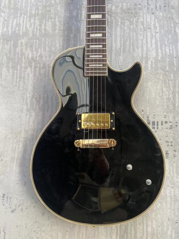Guitarra Elétrica com Presente $ on Logo, Preto, Corpo De Mogno, Off-the-shelf, Personalizado, Feito na China