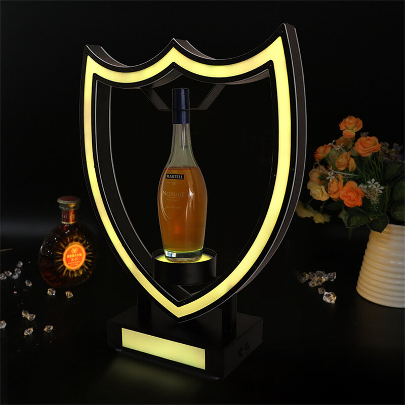 Acrylic DOM Shield LED Bottle Presenter Glorifier Display VIP serving Tray LED Spade VIP Bottle Presenter for Nightclub bar Deco
