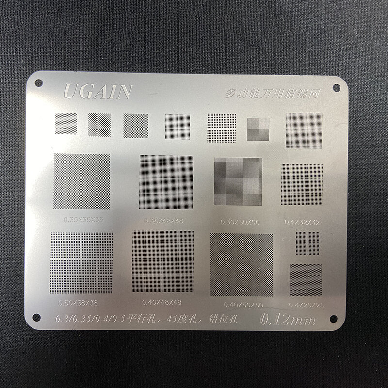 1/3Pcs High quality Universal BGA Reballing Stencil square hole Direct heating BGA Template for Mobile phone laptop CPU IC Chip