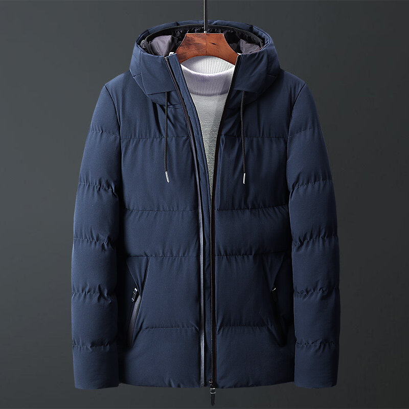 Jaket Parka Pria Musim Dingin Kualitas Tinggi Berkerudung Mantel Musim Dingin dan Jaket Mantel Hangat