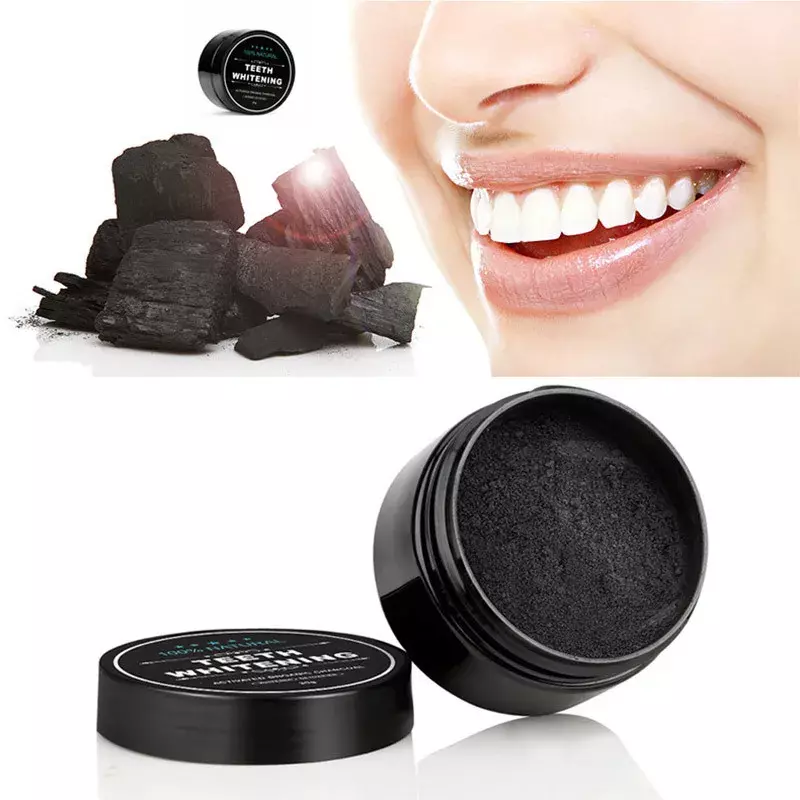 30g sbiancante per denti polvere per scalatura imballaggio per la pulizia orale Premium carbone attivo di bambù in polvere dentifricio per denti bianchi