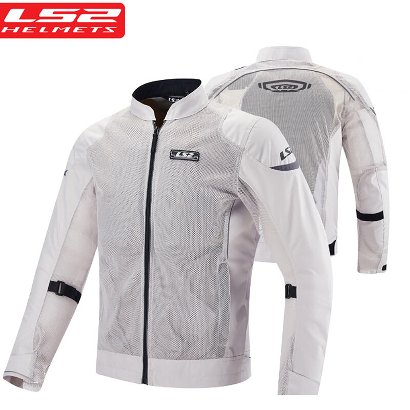 LS2 jaket motor orisinil LS2, jaket pengendara sepeda motor asli, perlengkapan pelindung berkendara bernapas Motocross pria wanita musim semi musim panas