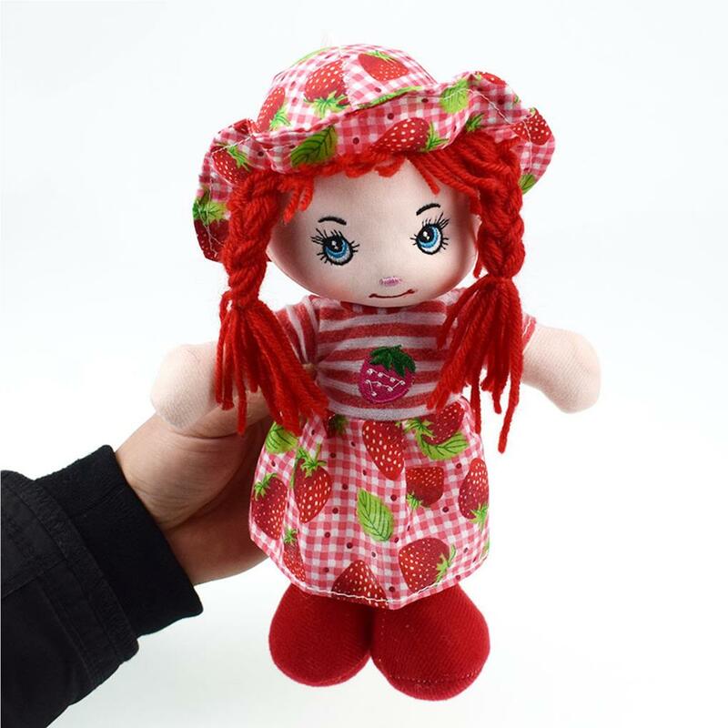 25cm Cartoon Fruit Skirt Hat Rag Doll Cute Soft Cloth Stuffed Toys Girls Birthday Gift Party Favors Sleeping Companion