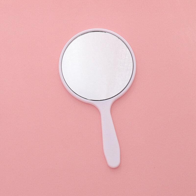 1 pz adorabile specchio portatile ovale piccolo specchio per il trucco tenuto in mano Mini specchio per il trucco ad alta definizione strumenti di bellezza e trucco
