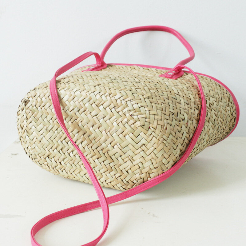 Летняя пляжная сумка, дизайнерская плетеная лоза, сумки через плечо, роскошная Повседневная Большая вместительная сумка из ротанга, женские большие сумки