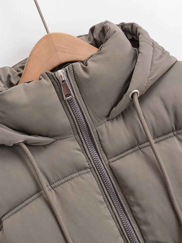 ZADATA 2023 new winter women's warm parka jacket casual fashion cotton jacket