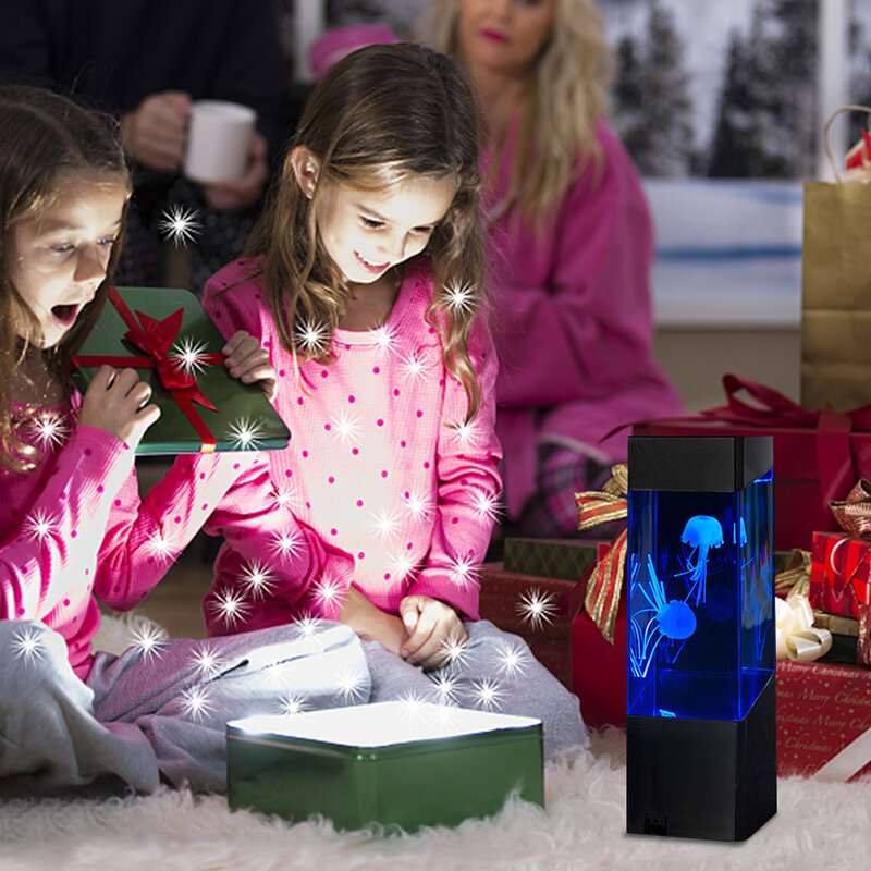 Luz LED nocturna con carga USB que cambia de Color para niños y adultos, lámpara de ambiente de fantasía para oficina, medusas hipnóticas simuladas, mesita de noche