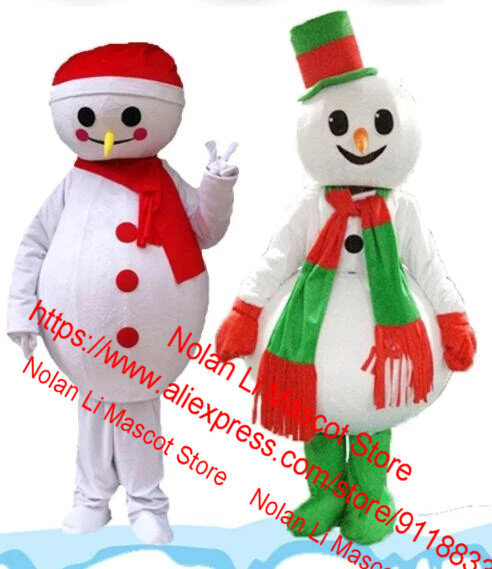 High Quality Christmas Snowman Mascot Costume Cartoon Set Animal Halloween Birthday Party Adult Size Cosplay Holiday Gift 150