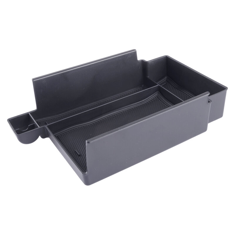 Black Car Center Console Armrest Storage Box Organizer Tray with Anti-Slip Mat Fit For Nissan Pathfinder 2022-2023