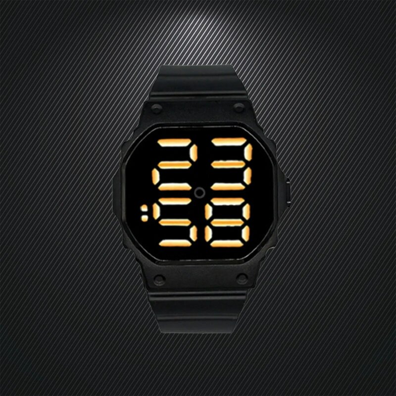 Jam tangan olahraga layar besar jam tangan siswa jam tangan gelang olahraga untuk hadiah ulang tahun Natal FOU99