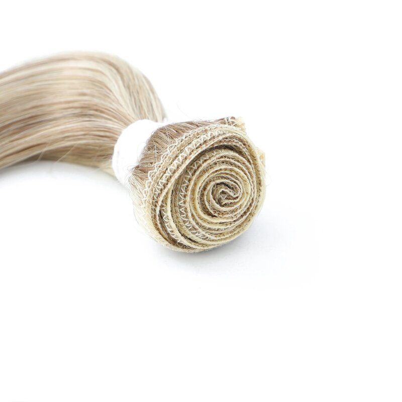 Extensiones de Cabello sintético Natural para mujer, mechones de pelo con ondas de color rubio Piano 613, coleta gruesa ombré, pelo suelto y profundo