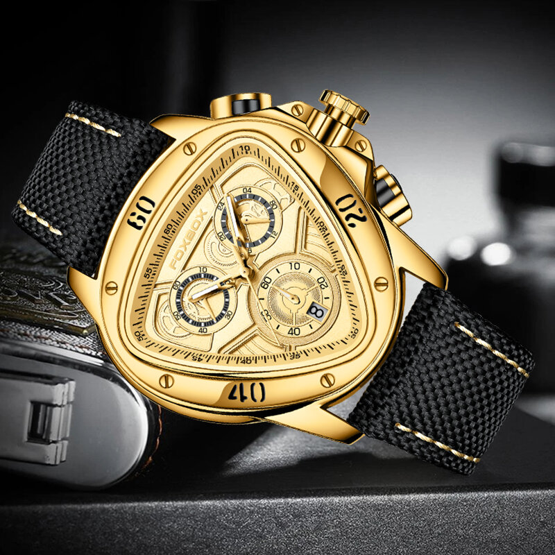 LIGE 남성용 럭셔리 스포츠 쿼츠 시계, 가죽 방수 크로노그래프 손목시계, 최고 브랜드