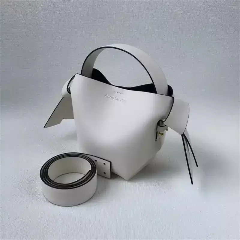 Acne ladies leather musibi bow one-shoulder Messenger handbag bucket bag
