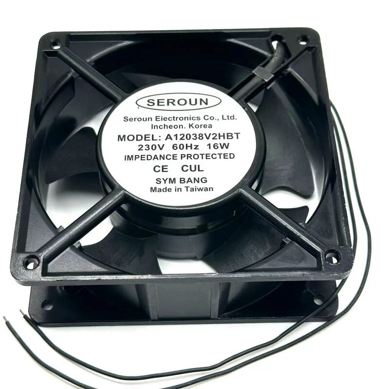 SEROUN A12038V2HBT AC 230V 16W 120x120x38mm 2-Wire Server Cooling Fan