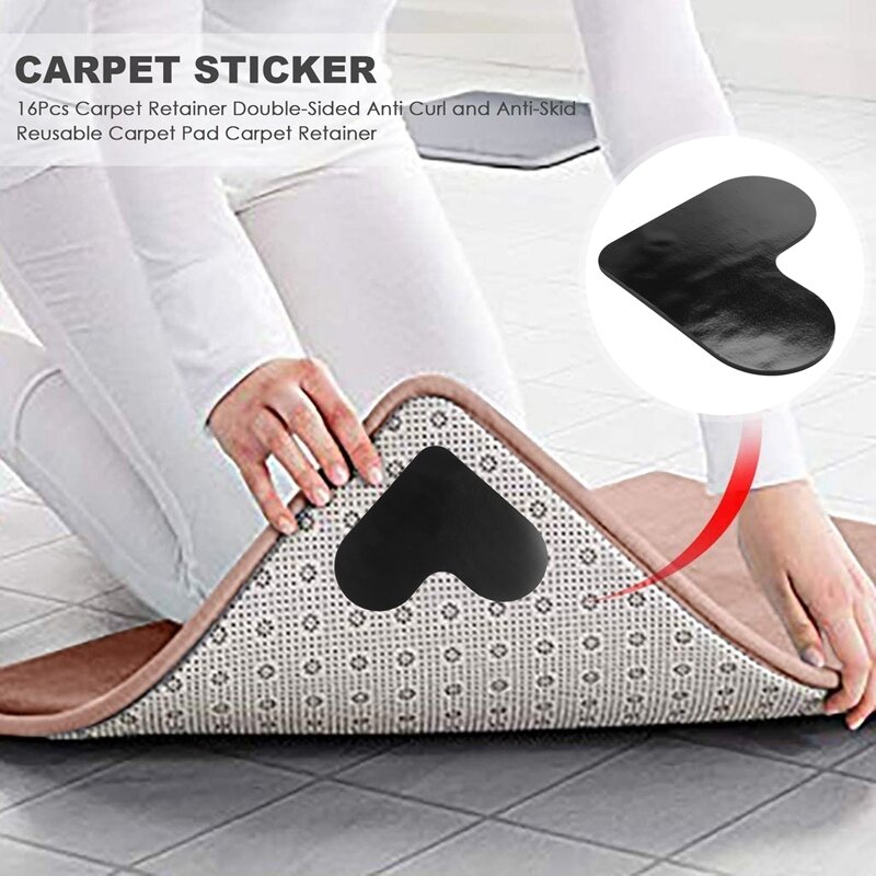 Double Sided Non-Slip Rug Pads Rug Non-Slip Tape Stickers Washable Area Rug Pad Carpet Tape Corner Side Gripper