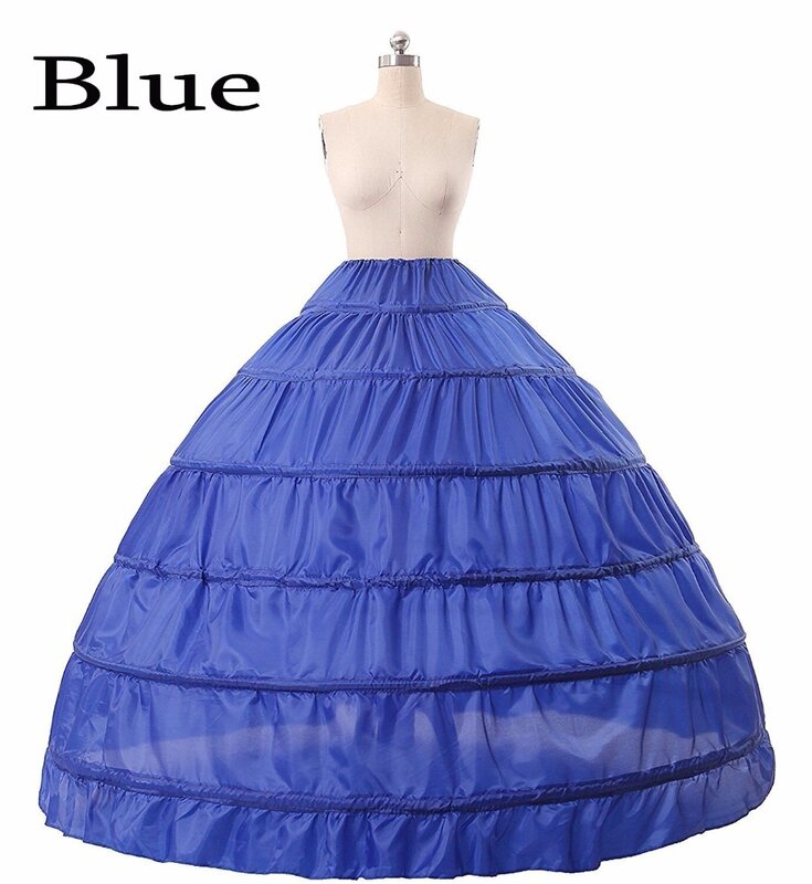 Bridal Petticoat 6 Hoops Ball Gown Petticoat Crinoline Slip Underskirt Bridal Prom Dress Petticoat Purple Red Blue Big Petticoat
