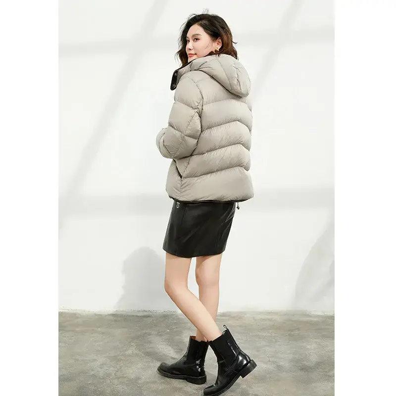 TFB95-120 mantel bulu angsa putih wanita, mantel Musim Dingin 2022