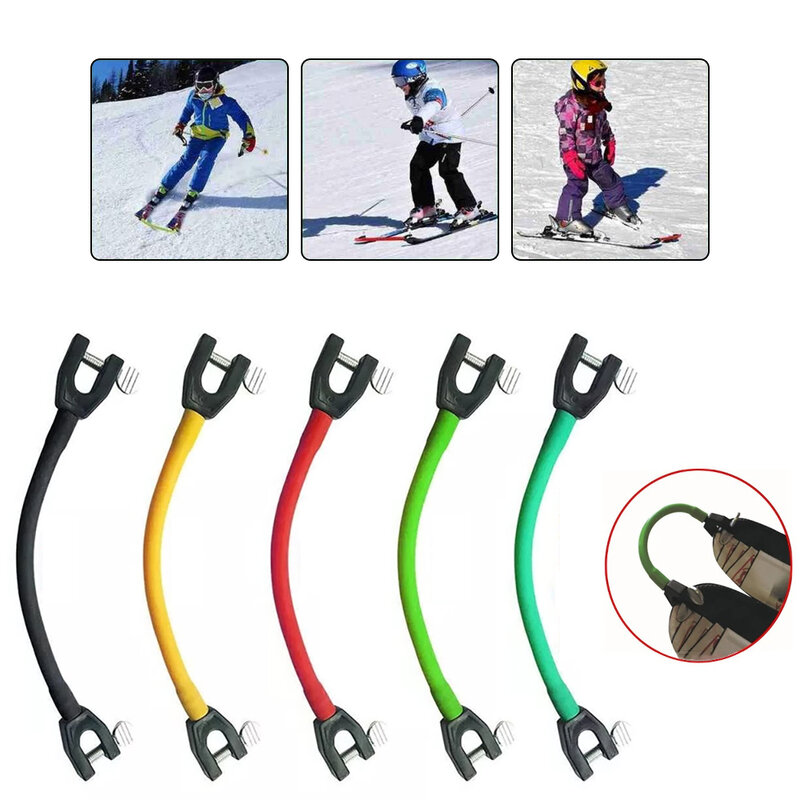 Conector de esqui para iniciantes e crianças, treinamento de esqui, exercício ao ar livre, esportes, acessórios de snowboard, adultos, 7 cores, inverno