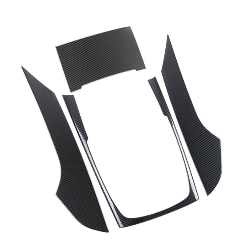 Hiasan Mobil Konsol Tengah Pergeseran Gigi Bingkai Dekorasi Stiker Trim untuk Auid A6 C7 2012-2018 Aksesori Warna Serat Karbon