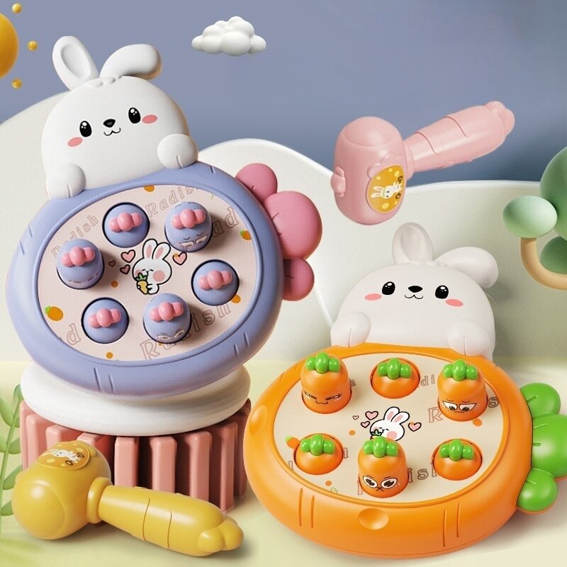 Rabbit Whack-a-mole Children's Toys Infant Development Intelligence Early Education Baby Cartoon Turnip Beating Game Machine
