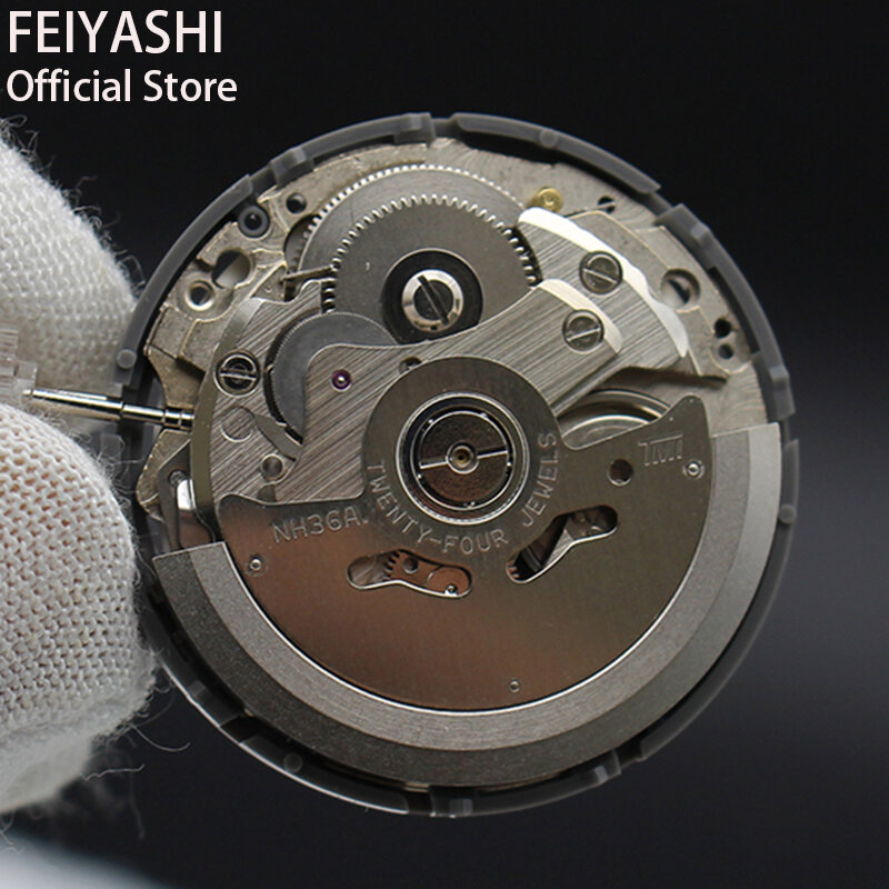 NH36A 자동 기계식 무브먼트 남성용 시계 수리 액세서리, 3 시 시계, 크라운 일본 정품, 요일 날짜, 주 부품
