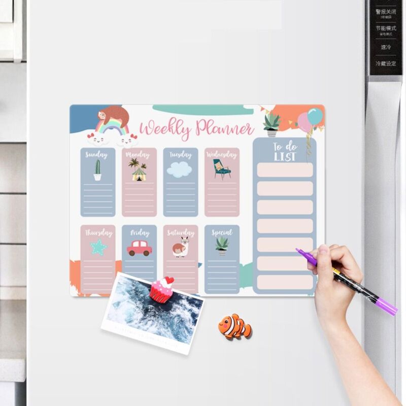 Woche Tages planer Magnet planer Aufkleber Plan Notizblock Lebensmittel liste Magnet Kühlschrank Aufkleber Arbeitsplan zu tun Liste nach Hause