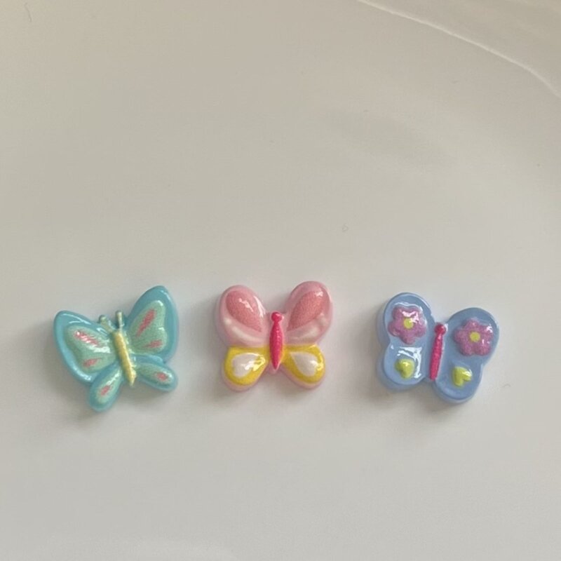 Charme borboleta colorida DIY artesanato resina animal pingente para pulseiras colar