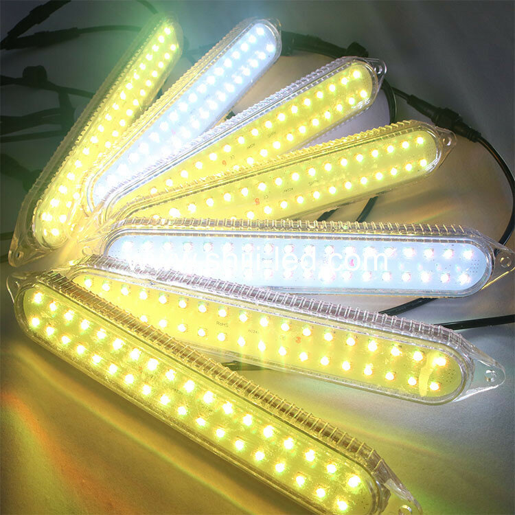 Automático LED Pixel Amusement Light, 280mm, RGB, AC 24V, impermeável, ucs2903