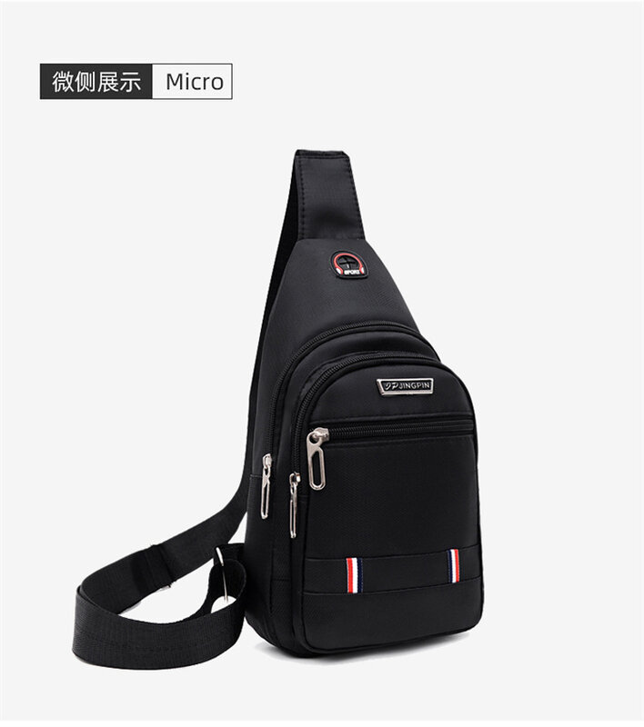Men Chest Bag Fashion Mens Small Chest Polyester Shoulder Bag Trend Leisure Crossbody Bag Multifunctional Outdoor Sports Portabl