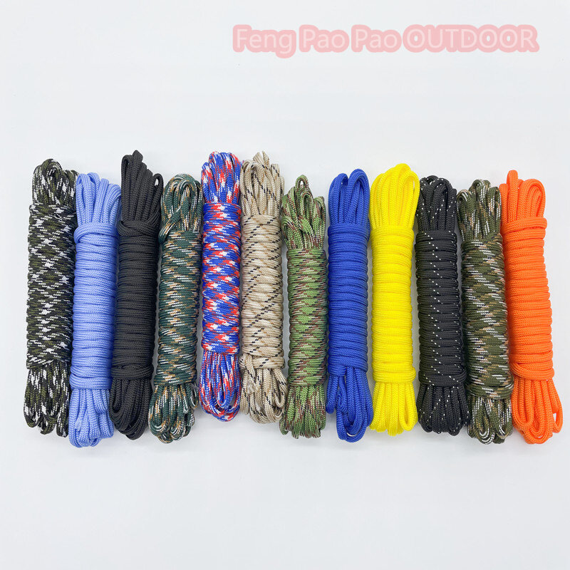 5M 10M 20M 31M Paracord 550 Paracord Parachute Cord Lanyard Rope Mil Spec Type III 7 Strand Climbing Camping Survival Paracord
