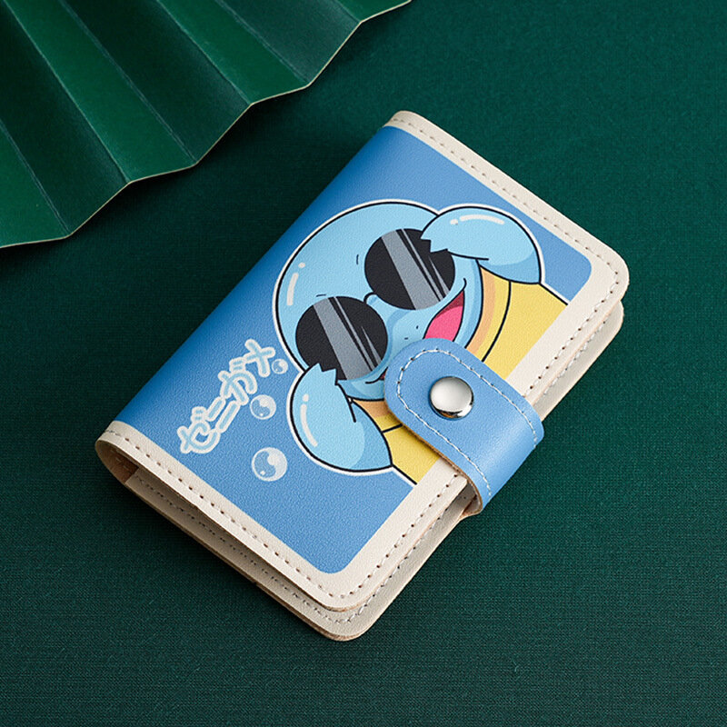 Pokemon Pikachu tas kartu kredit kartun Anime, klip dokumen lisensi pengemudi 20 slot kartu pemegang kartu ID untuk anak laki-laki