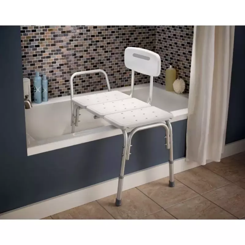 Carex Tub Transfer Bench with Height Adjustable Legs, Convertible for Left- or Right-Hand Entry