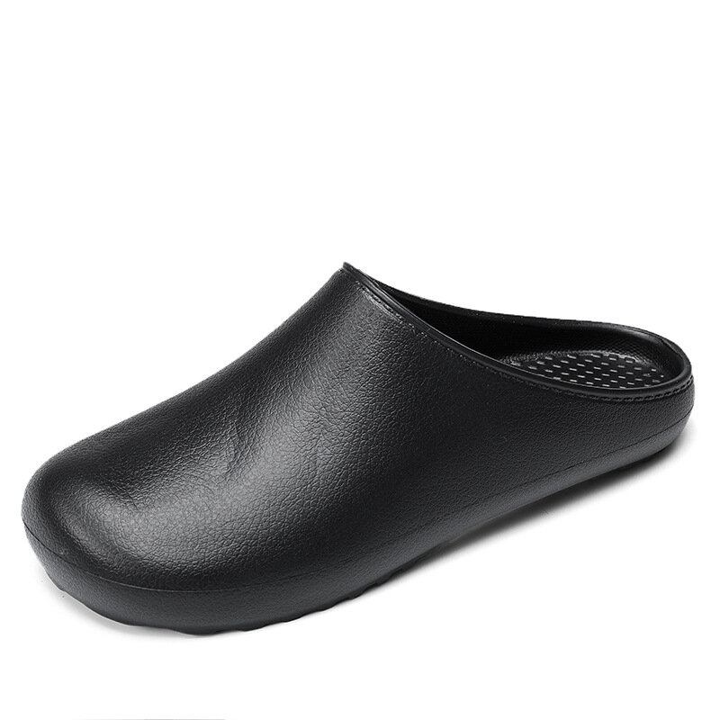 Zapatillas impermeables de Material EVA para hombre, sandalias de Color sólido con personalidad a la moda, zapatos casuales de doble uso